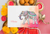 Diwali Festival Holiday Mock-Up Elephant Top View Psd