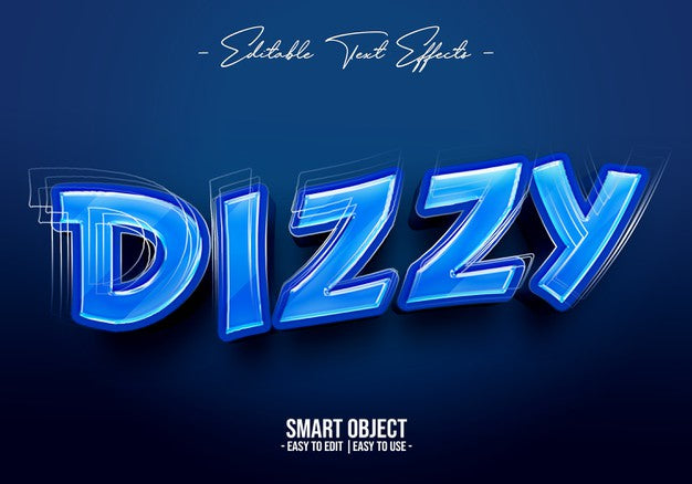 Dizzy Text Style Effect Psd