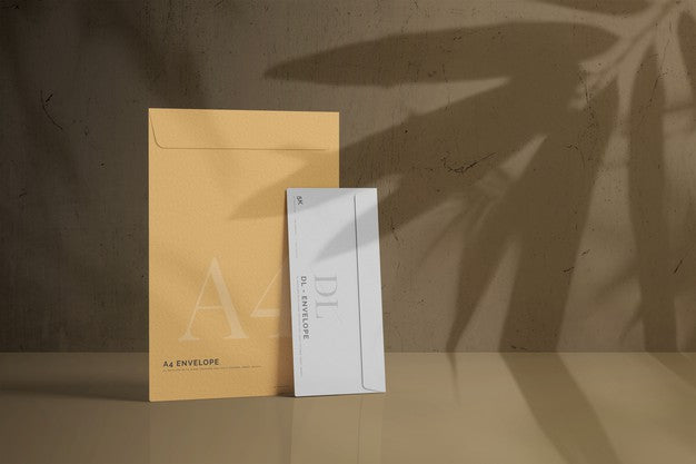 Dl Envelope With Large Envelope Mockup Psd