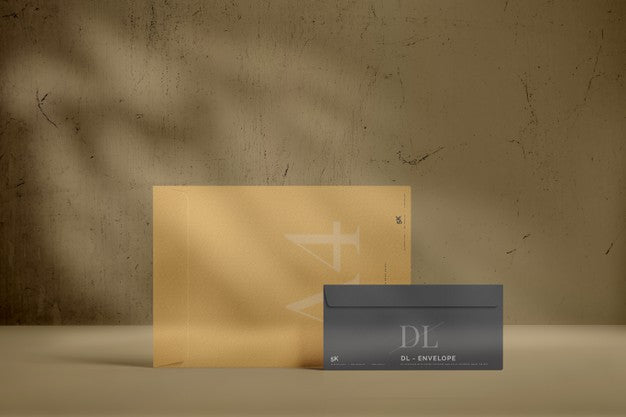 Dl Envelope With Large Envelope Mockup Psd
