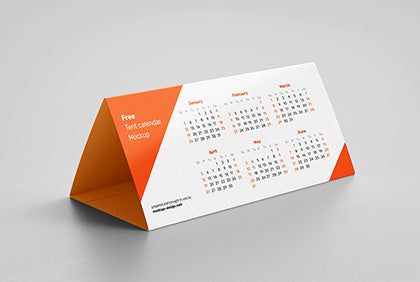 Dl Tent Calendar Mockup