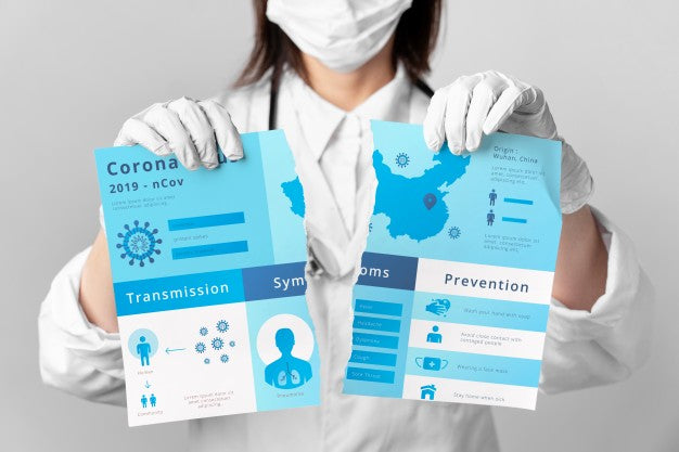 Doctor Ripping Coronavirus Mock-Up Psd
