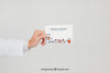 Doctor'S Hand With Mock Up Of Card Psd