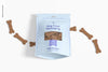 Dog Treat Packaging Mockup, Perspective View Psd