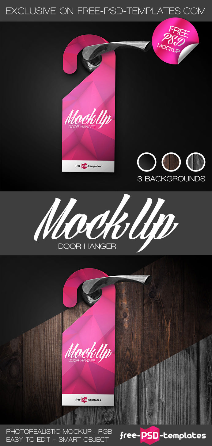 Door Hanger Mock-Up In Psd