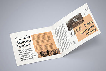 Double Square Leaflet Mockup