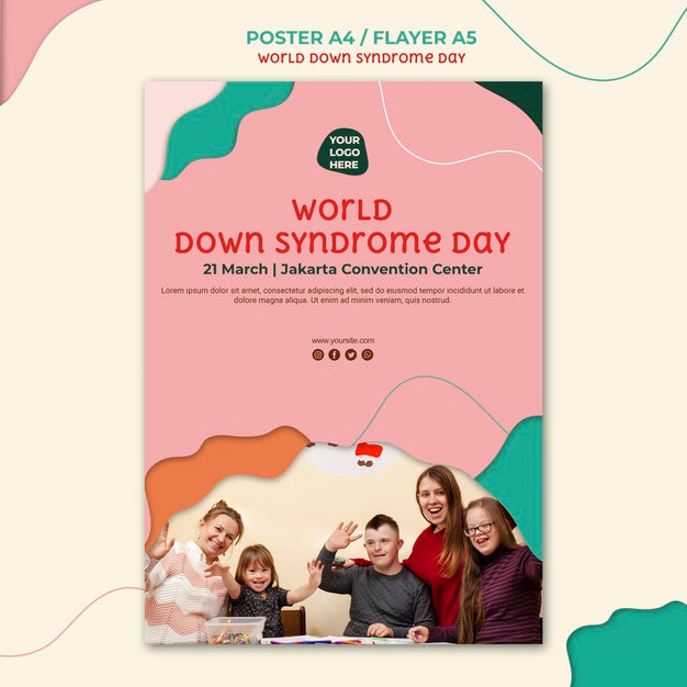 Down Syndrome Day Poster Design Psd
