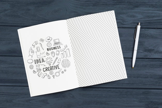 Draw On Agenda With Pen Beside Psd