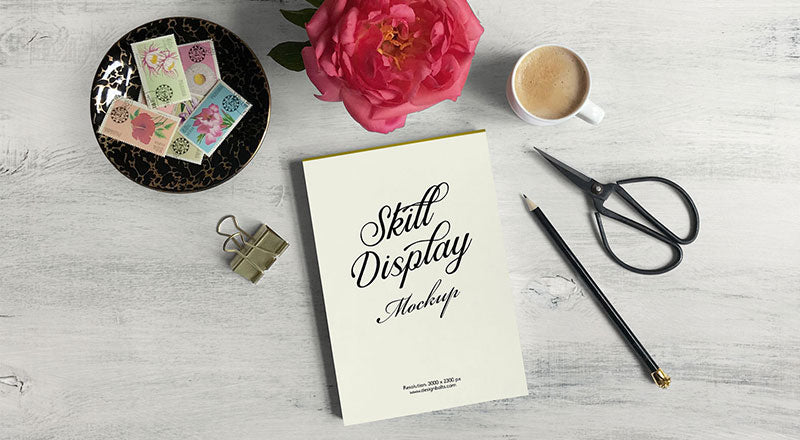 Drawing Pad Skill Display / Flyer Mockup Psd