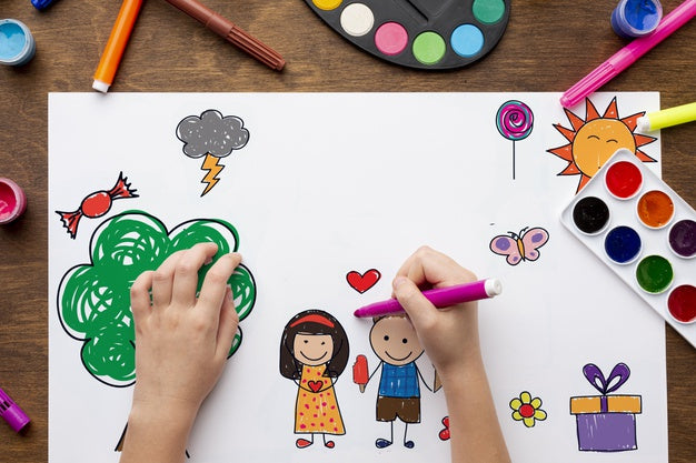 Drawing With Watercolors Psd