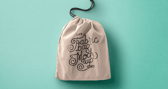 Drawstring Psd Bag Mockup Vol2