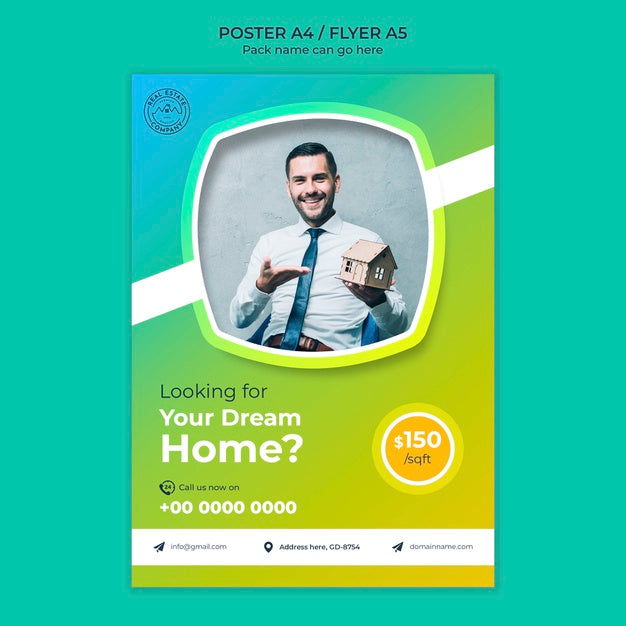 Dream Home Poster Template Psd