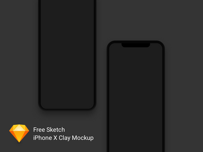 iPhone X Clay Mockupbie Sketch File