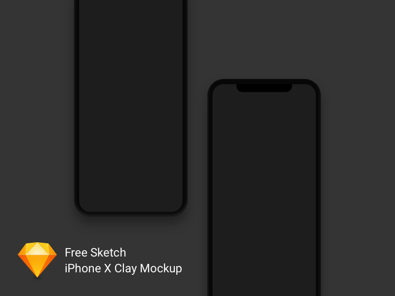 iPhone X Clay Mockupbie Sketch File