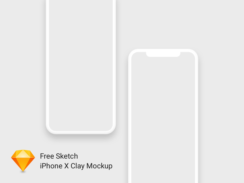 iPhone X Clay Mockupbie Sketch File