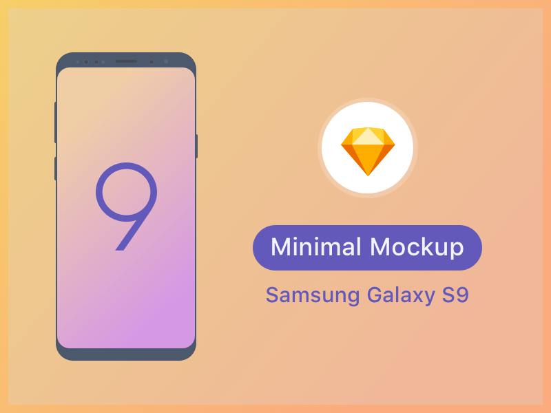 Samsung S9 Minimal Mockup