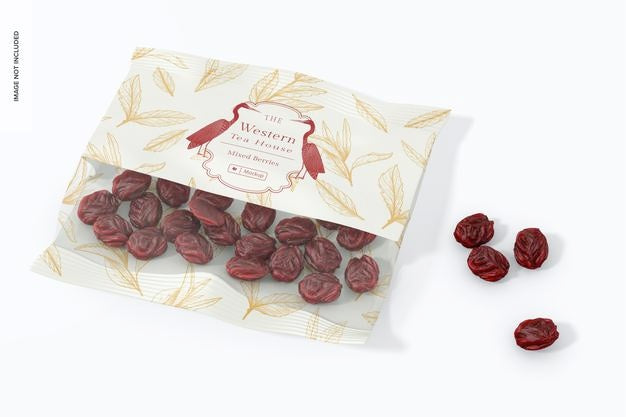 Dried Fruit Mockup, Opened Psd