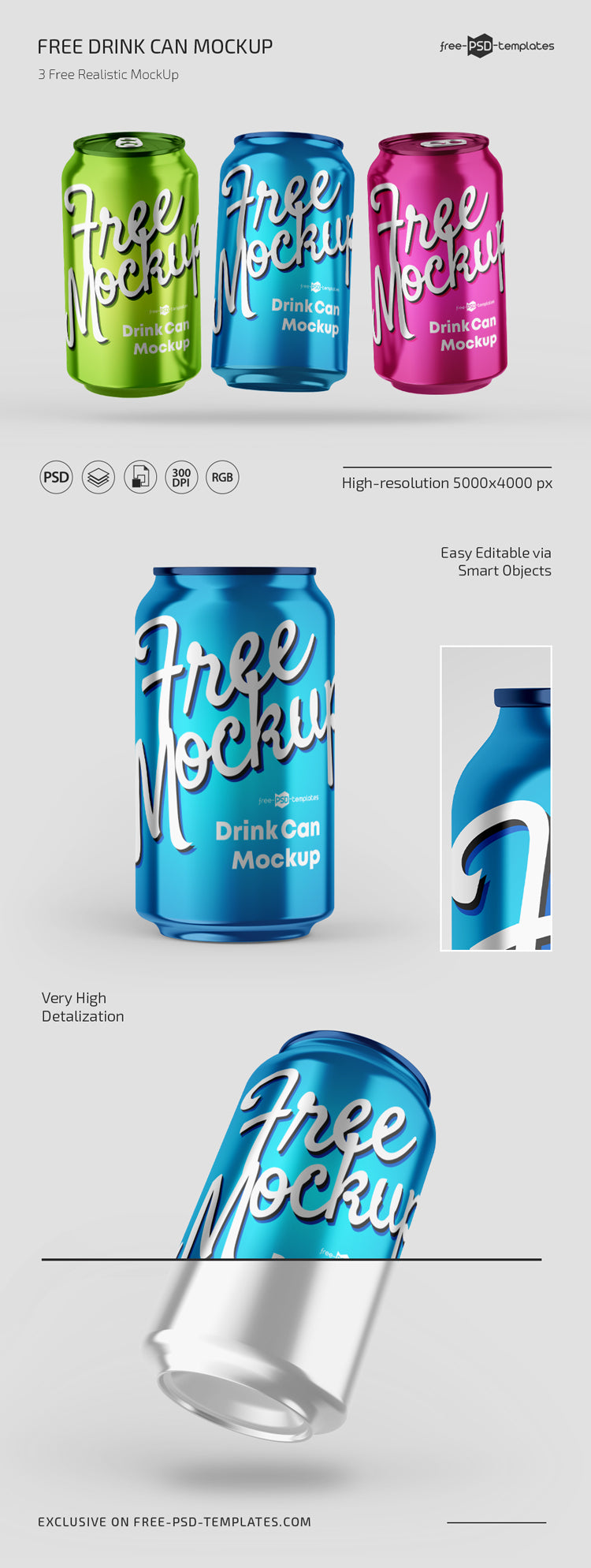 Drink Can Mockup Set