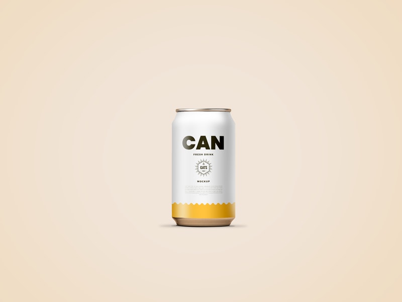Drink Psd Can Mockup