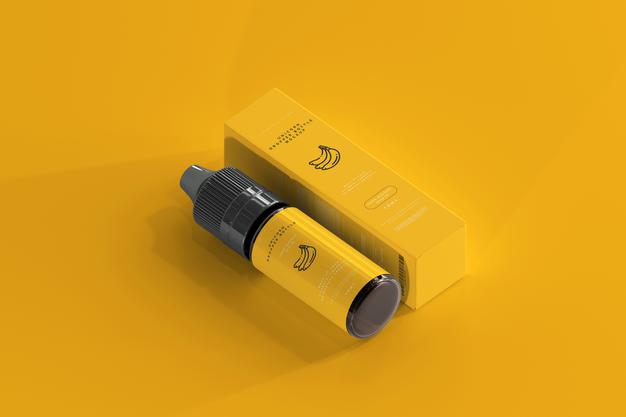 Dropper Bottle And Box Mockup Psd
