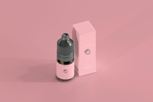 Dropper Bottle And Box Mockup Psd