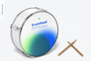 Drumhead Mockup, Front View Psd