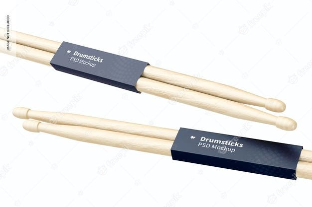 Drumsticks Mockup, Close Up Psd