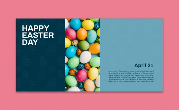 Easter Banner Mockup Psd