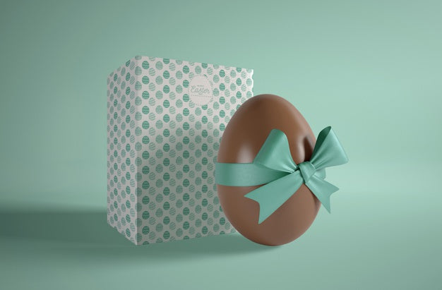 Easter Chocolate Egg Wrapped On Table Psd