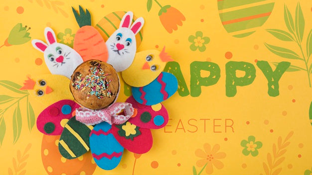 Easter Day Eggs Mockup Psd