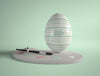 Easter Egg With Painting Tools Psd