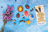 Easter Mockup With Card And Chocolate Eggs Psd