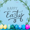 Easter Mockup With Colorful Egg Line Psd