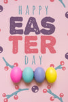 Easter Mockup With Colorful Eggs Psd