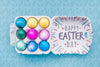 Easter Mockup With Colorful Eggs Psd