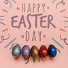 Easter Mockup With Colorful Glitter Eggs Psd