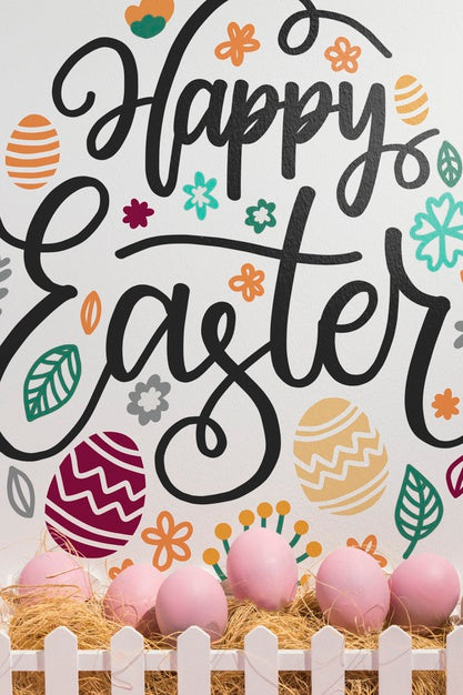 Easter Mockup With Copyspace For Text Or Logo Psd