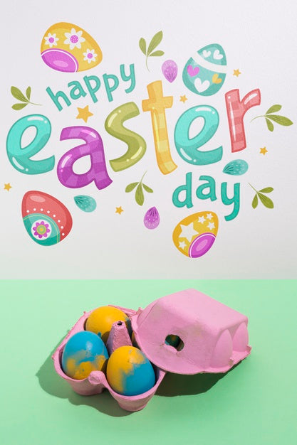 Easter Mockup With Copyspace For Text Or Logo Psd