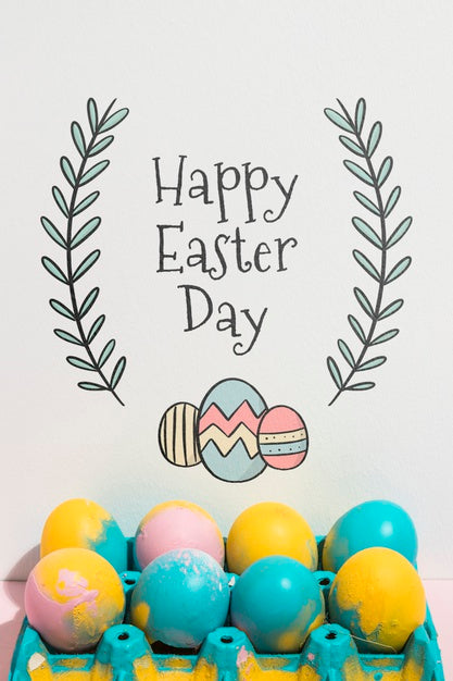 Easter Mockup With Copyspace For Text Or Logo Psd