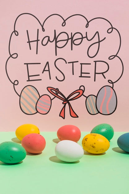 Easter Mockup With Copyspace For Text Or Logo Psd