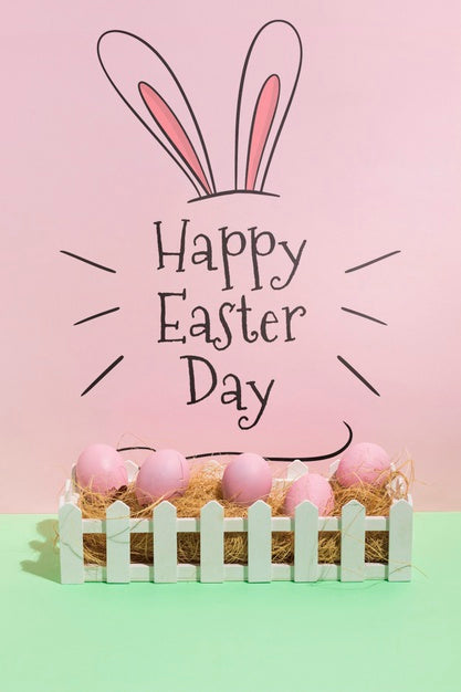 Easter Mockup With Copyspace For Text Or Logo Psd