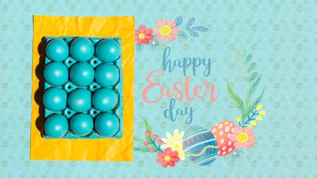 Easter Mockup With Copyspace Psd