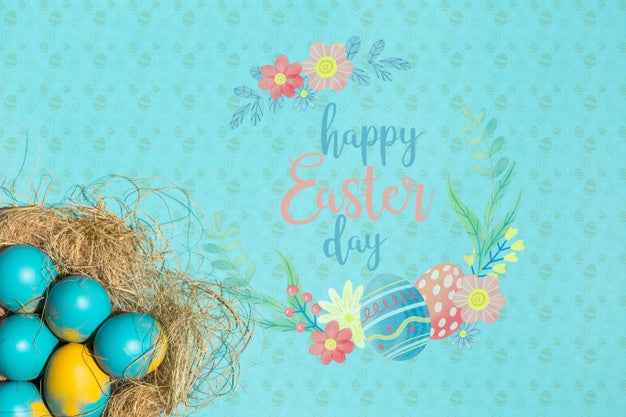 Easter Mockup With Copyspace Psd