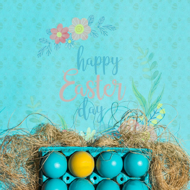 Easter Mockup With Copyspace Psd