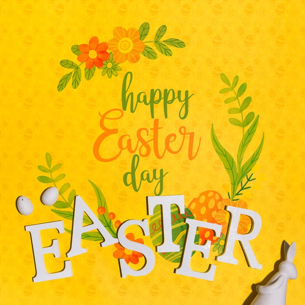 Easter Mockup With Copyspace Psd