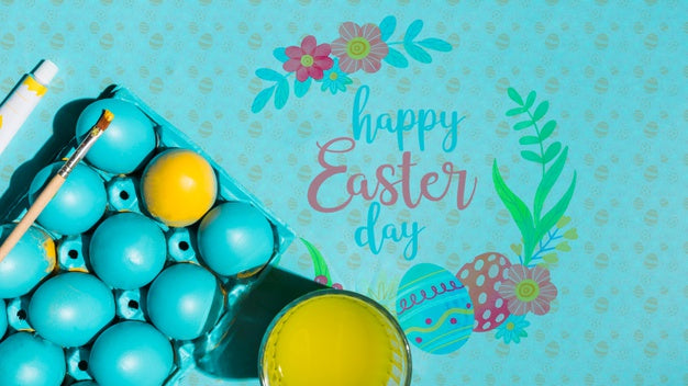 Easter Mockup With Copyspace Psd