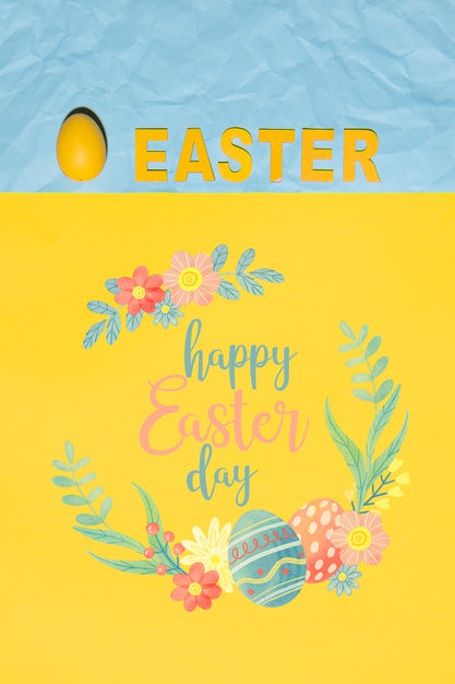 Easter Mockup With Copyspace Psd