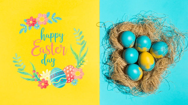 Easter Mockup With Copyspace Psd