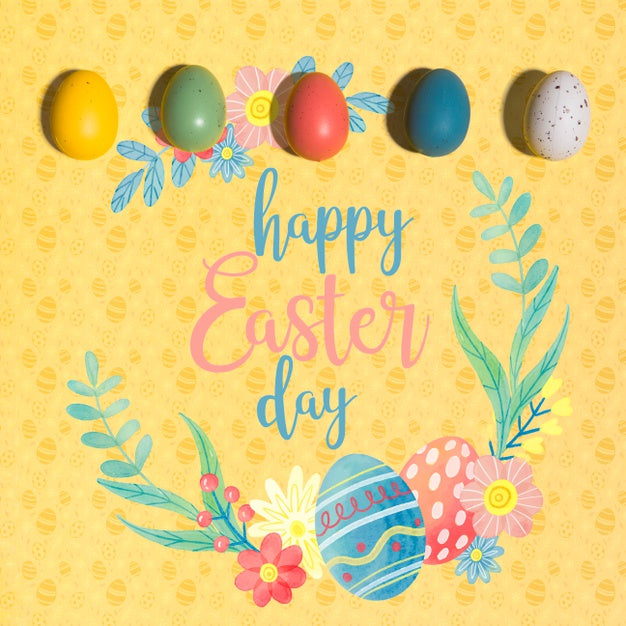 Easter Mockup With Copyspace Psd