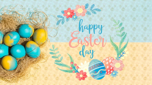 Easter Mockup With Copyspace Psd